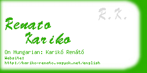 renato kariko business card